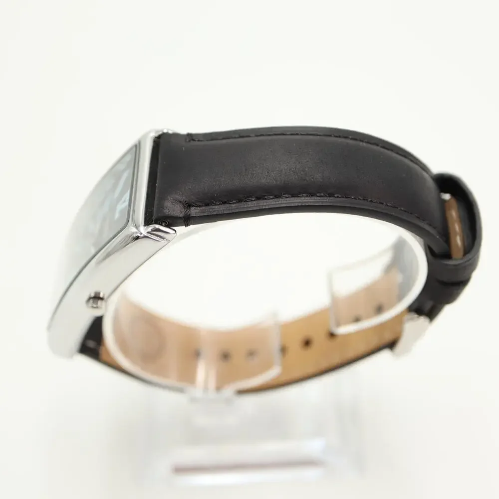 Activa Swiss Black Blue Tall Tank 26mm Unisex Watch Leather Strap w New Battery